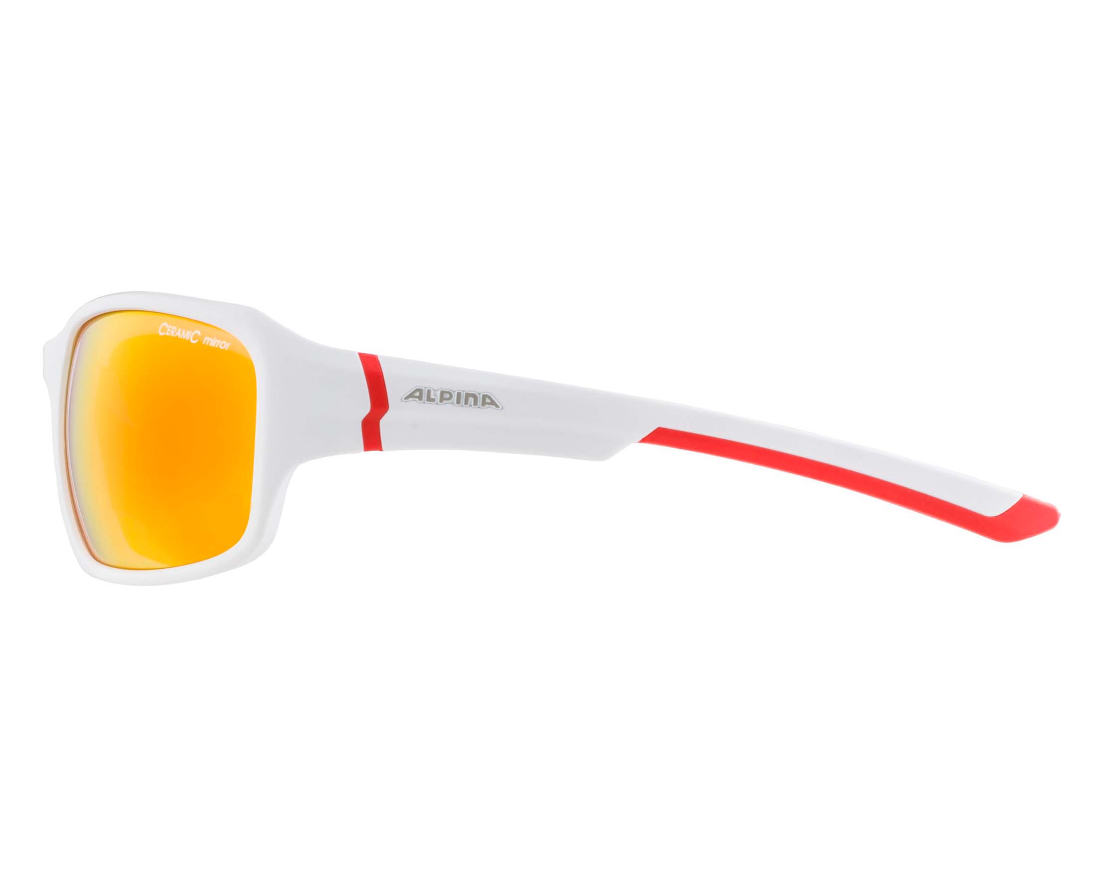 Alpina Sportbrille Radbrille Freizeit-Brille Ceramic-Material Lyron weiss rot 