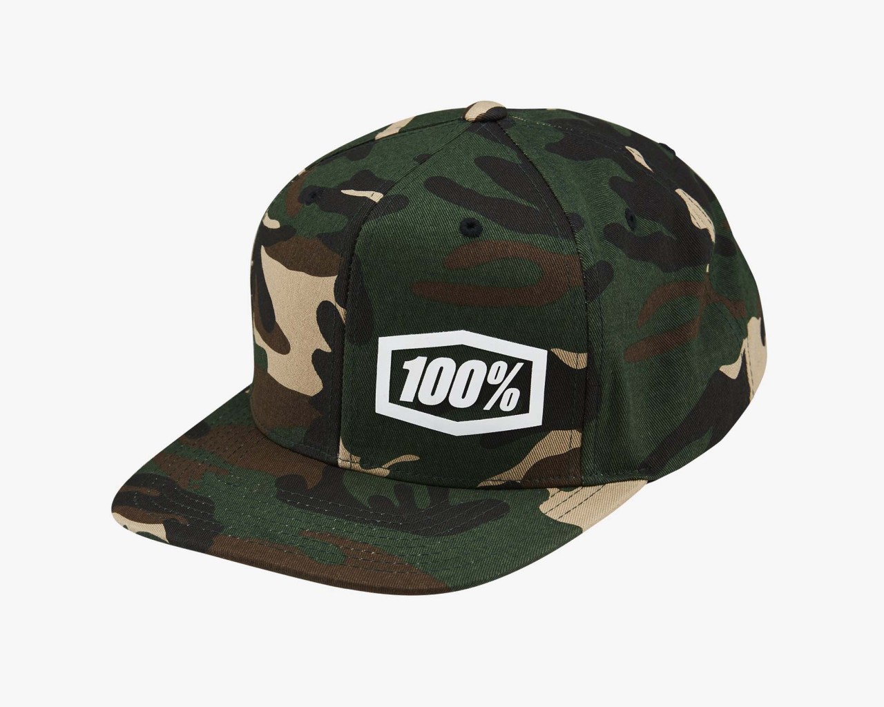 100% Machine 2019 Snapback Hat | camo black-green