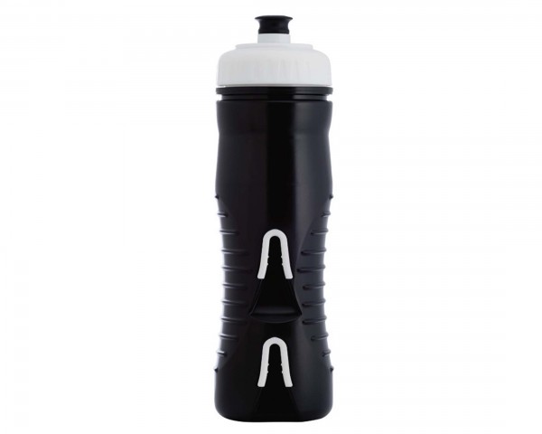 Fabric isolierte Wasserflasche mit integriertem Halter 525 ml | black-white