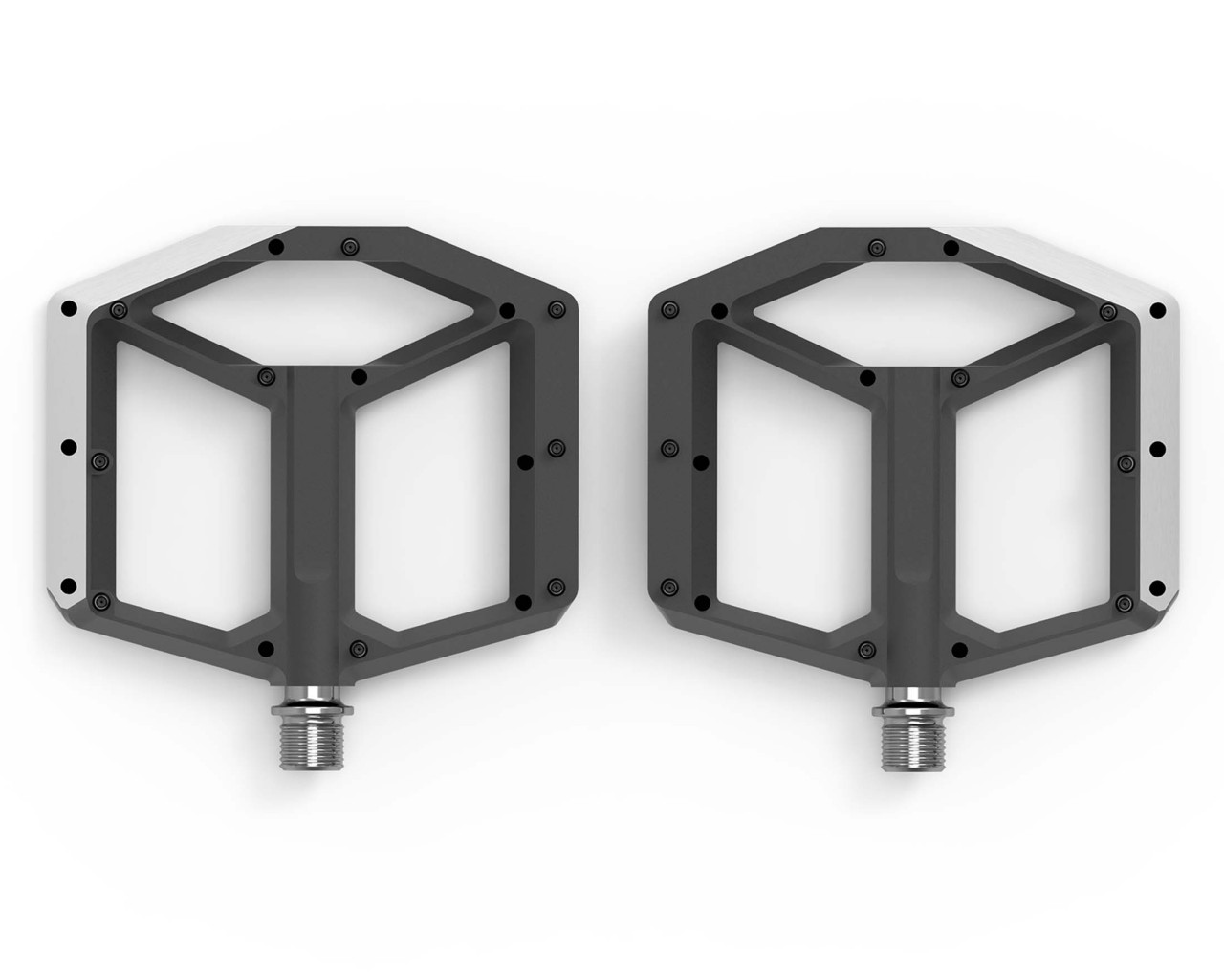 Cube ACID Pedals FLAT A2-IB X Actionteam (pair) | grey n orange