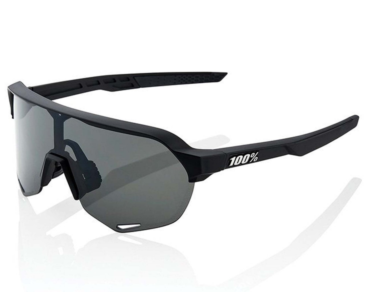 100% S2 - Smoke Lens Sports Sunglasses | soft tact black