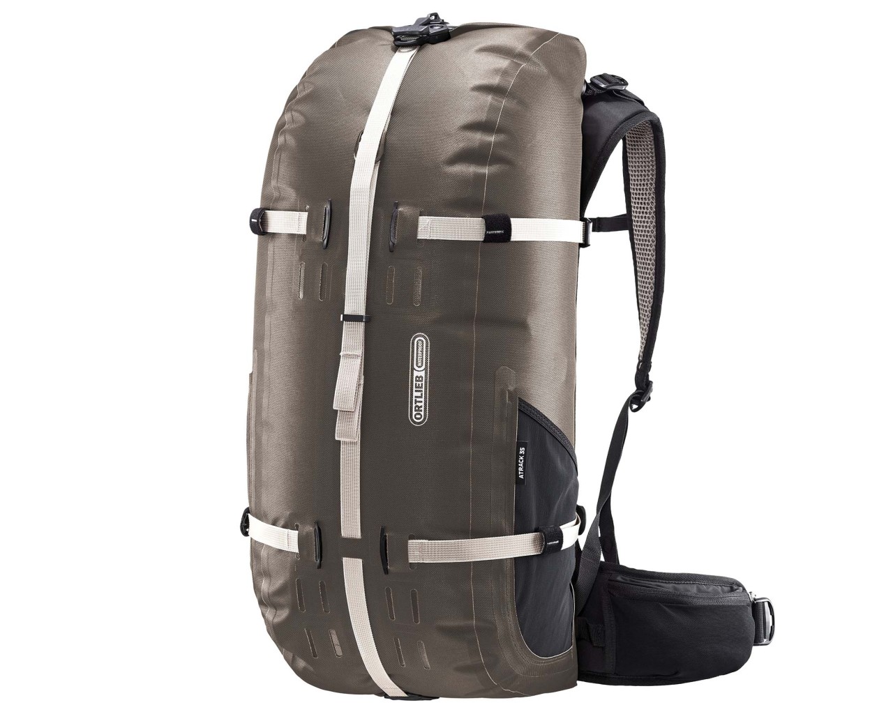 Ortlieb Atrack - 35 litres waterproof Backpack | dark sand