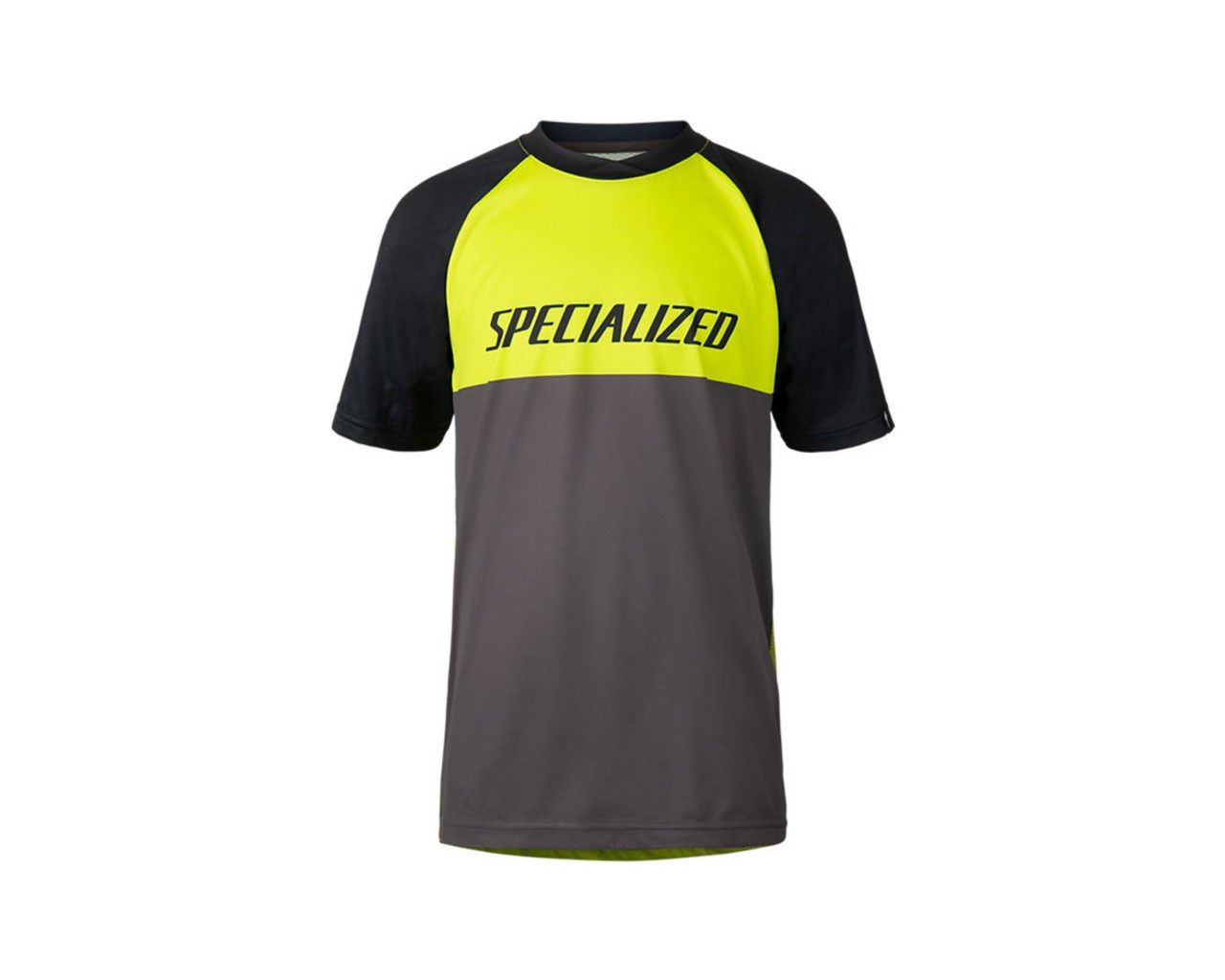 Specialized Enduro Grom Jersey Youth Short Sleeve | hyper green-charcoal block