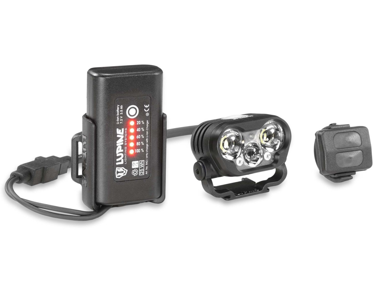 Lupine Blika R 4SC - 2400 Lumen Helmlampe 25Wh, 3.5 Ah SmartCore | black