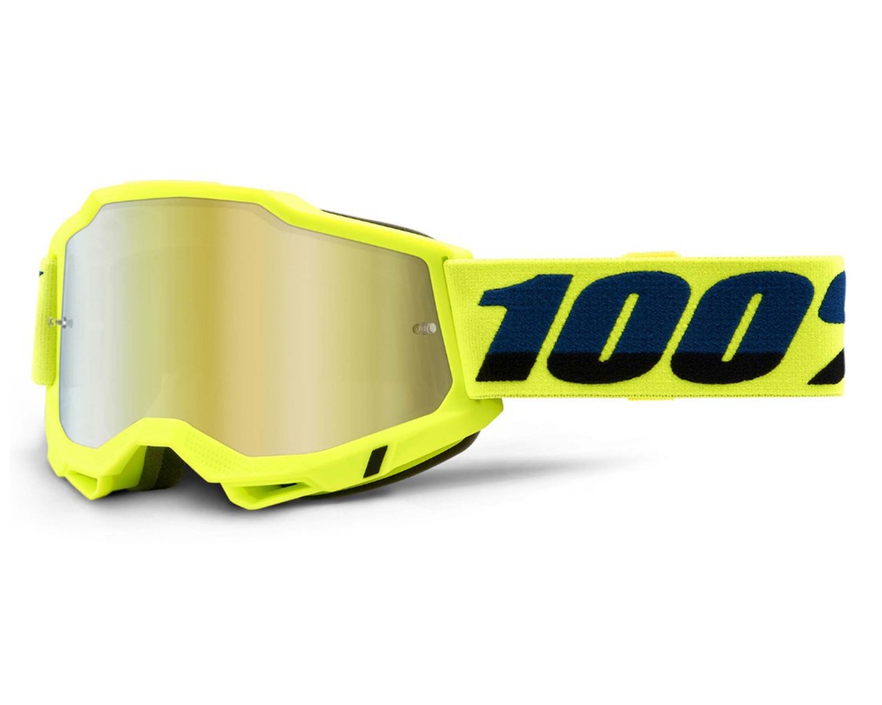 100% Accuri 2 Goggle - Mirror Lense Sports Glasses | fluo yellow