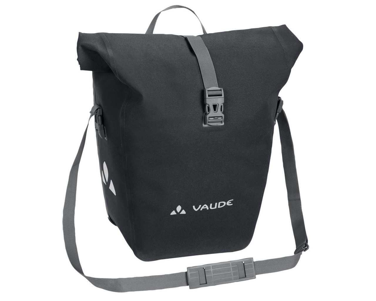 Vaude Aqua Back Deluxe Single - waterproof rear pannier - PCV-free | phantom black