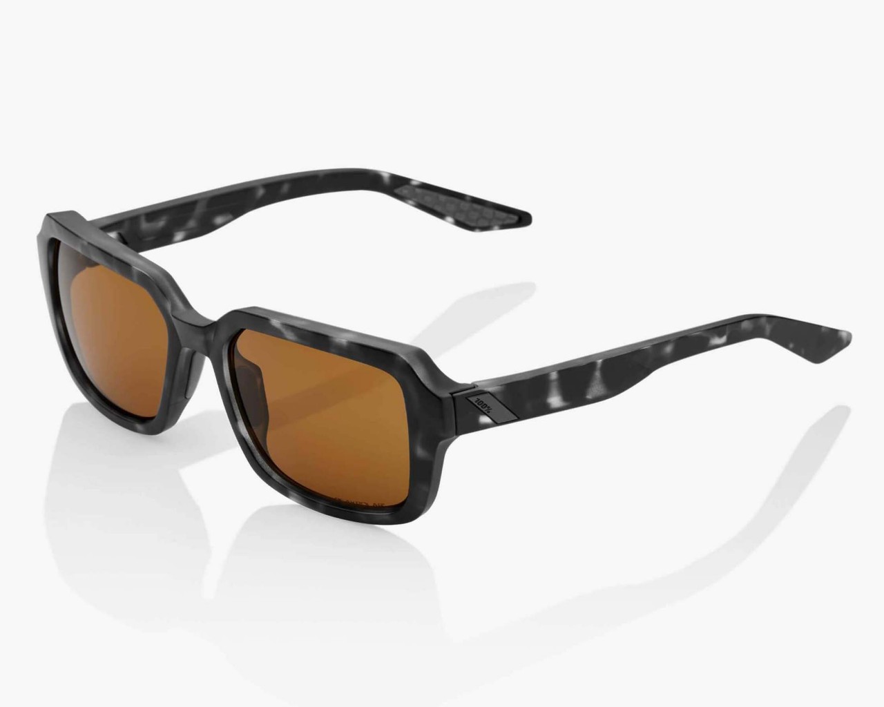 100% Rideley Peak Polar Lens - Sports Sunglasses | matte black Havana