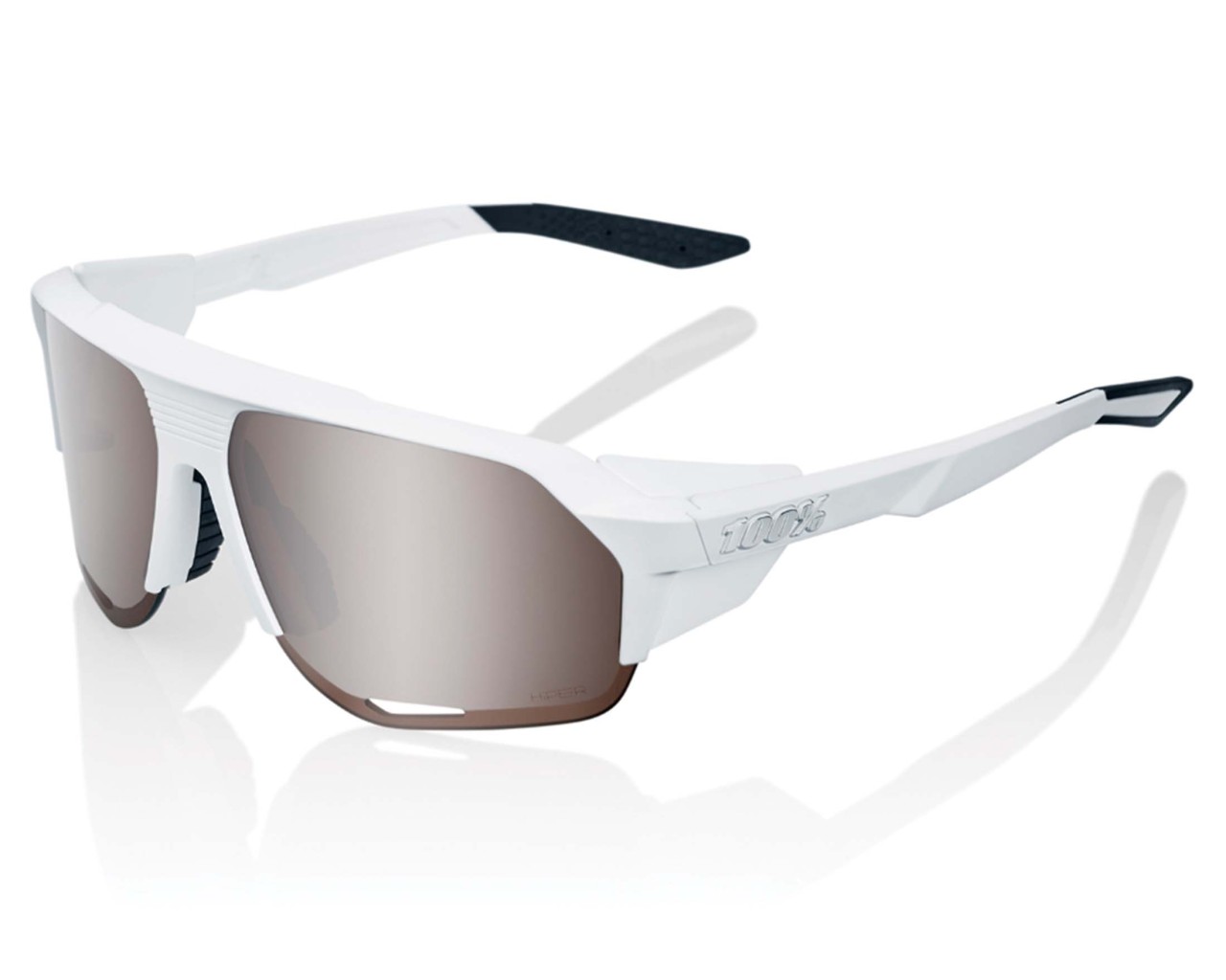 100% Norvik - Hiper Spiegelglas Sport Sonnenbrille | soft tact white