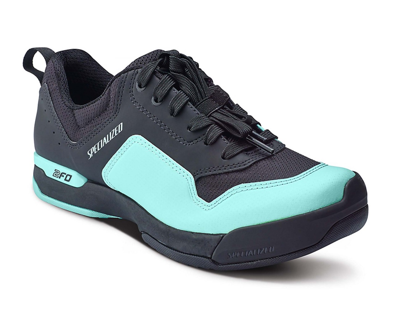 Specialized Womens 2FO Cliplite Lace MTB Shoes | black-turquoise