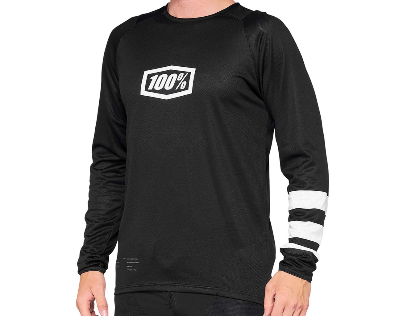 100% R-Core Downhill Jersey long sleeve | black-white