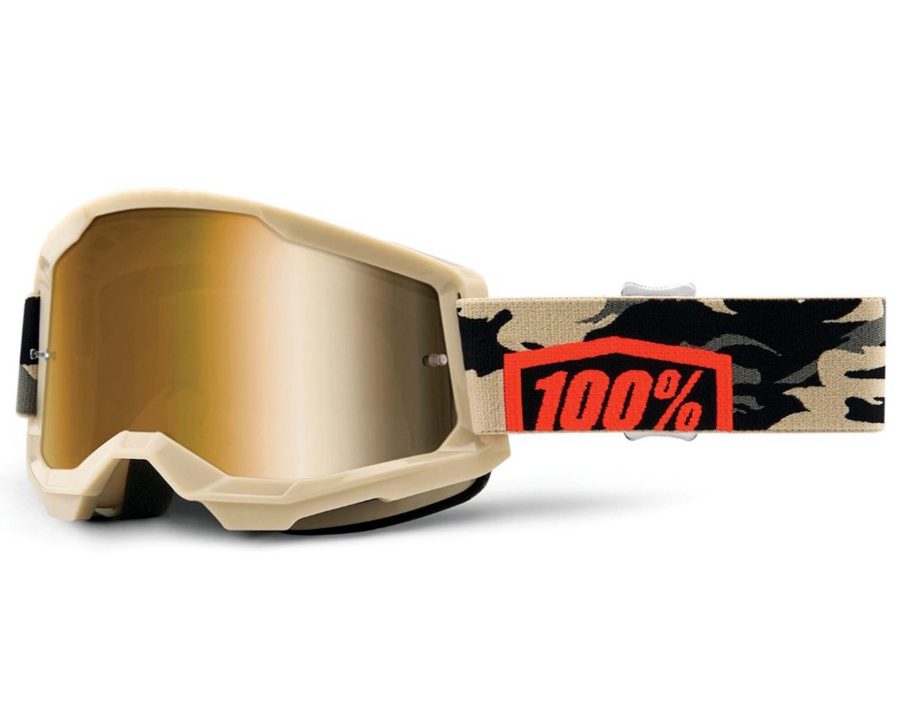 100% Strata 2 Goggle - Mirror Lense Sports Glasses | kombat