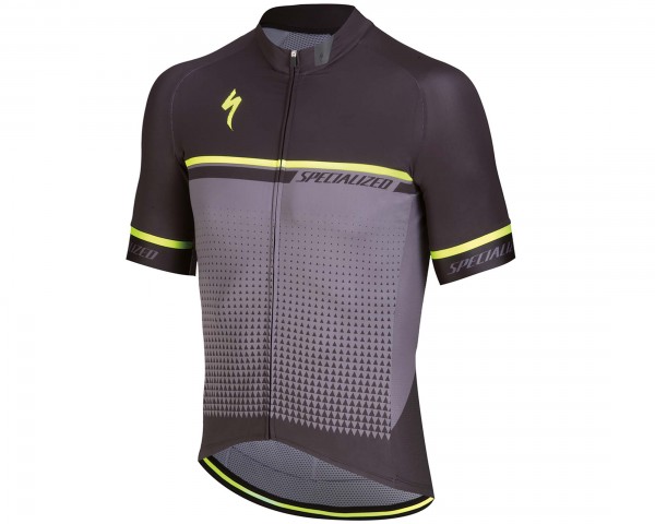 Specialized SL Expert short sleeve jersey | anthracite-neon yellow
