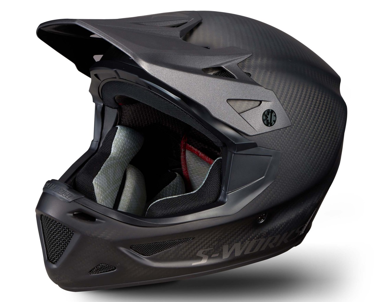 Specialized S-Works Dissident Fullface Helm ANGi ready | matte raw carbon