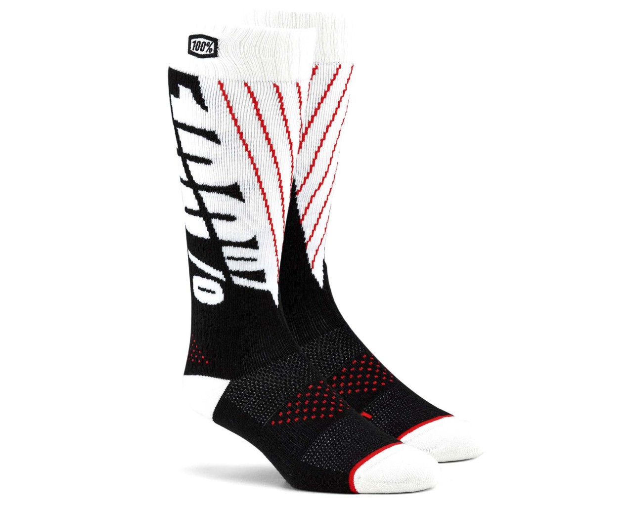 100% Torque Comfort Moto Socks | black-white