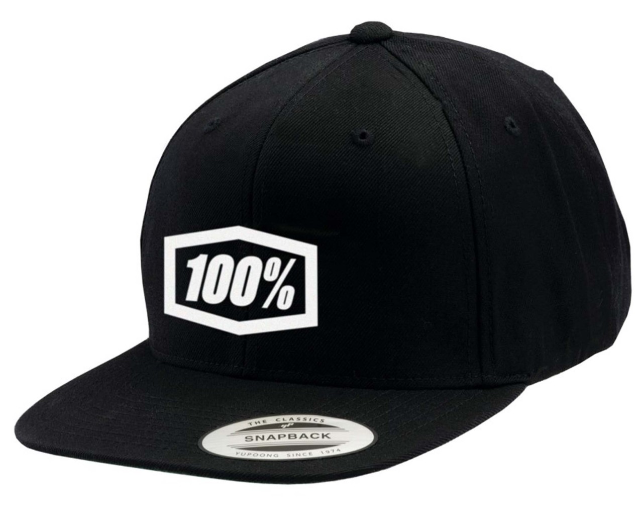 100% Icon Youth LYP Fit Snapback Hat | black