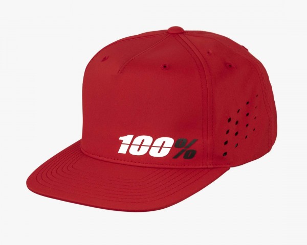100% Ozone Snapback Hat | red
