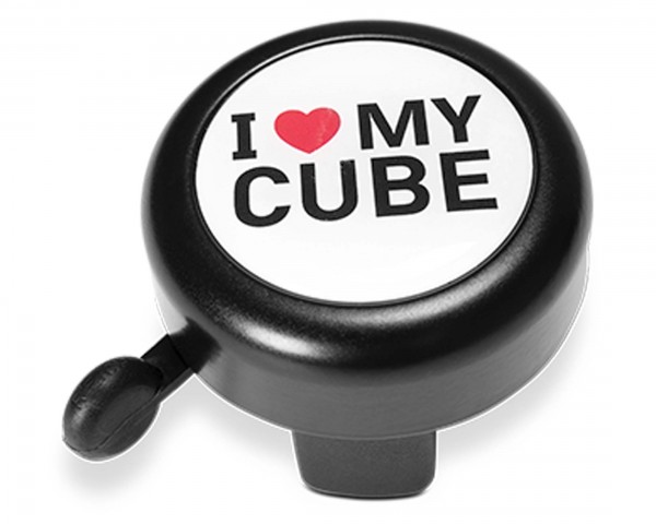 Cube Bicycle Bell I LOVE MY CUBE | black n white n red