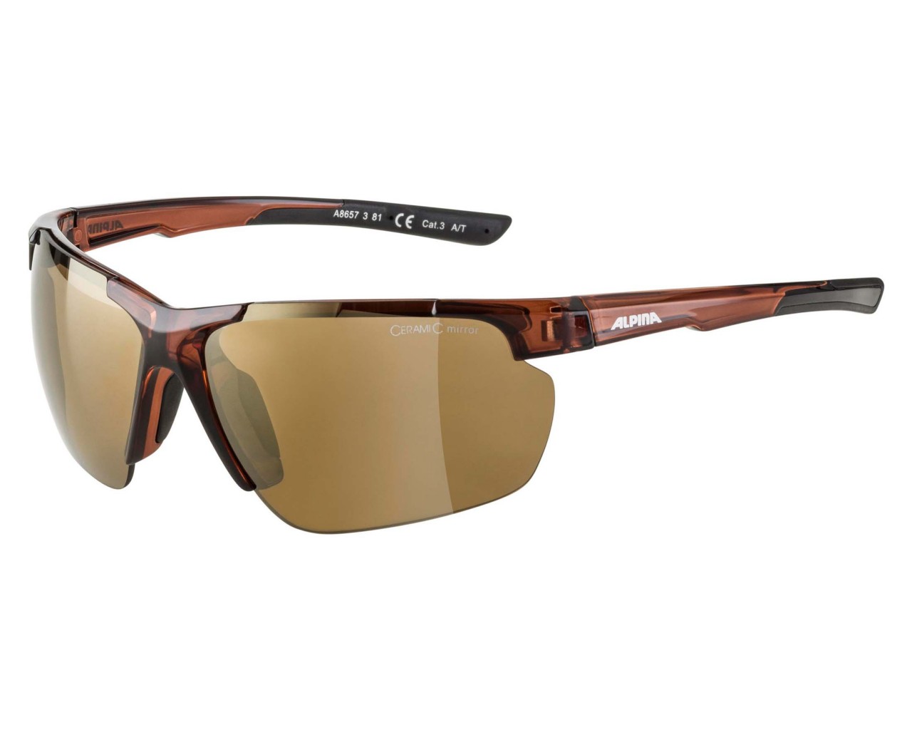 Alpina Defey HR sports glasses | brown transparent matt