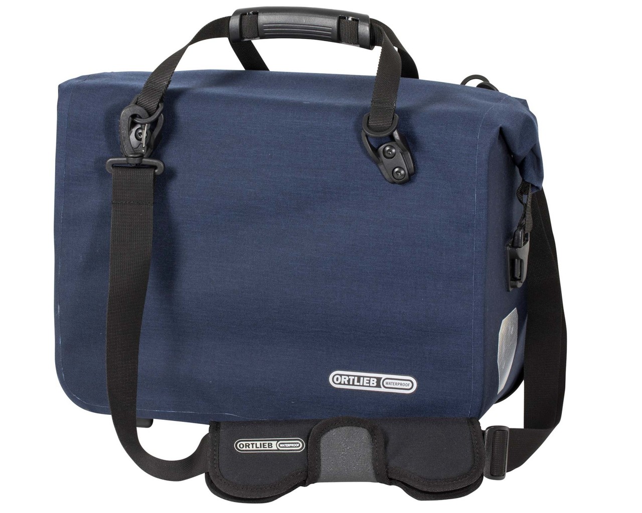 Ortlieb Office-Bag QL2.1 waterproof bike Business bag (single bag) PVC-free - size L | steel blue