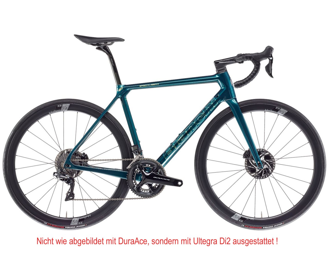 Bianchi Specialissima Disc Ultegra Di2 2x11-fach - Carbon Rennrad 2022 | greenish blue