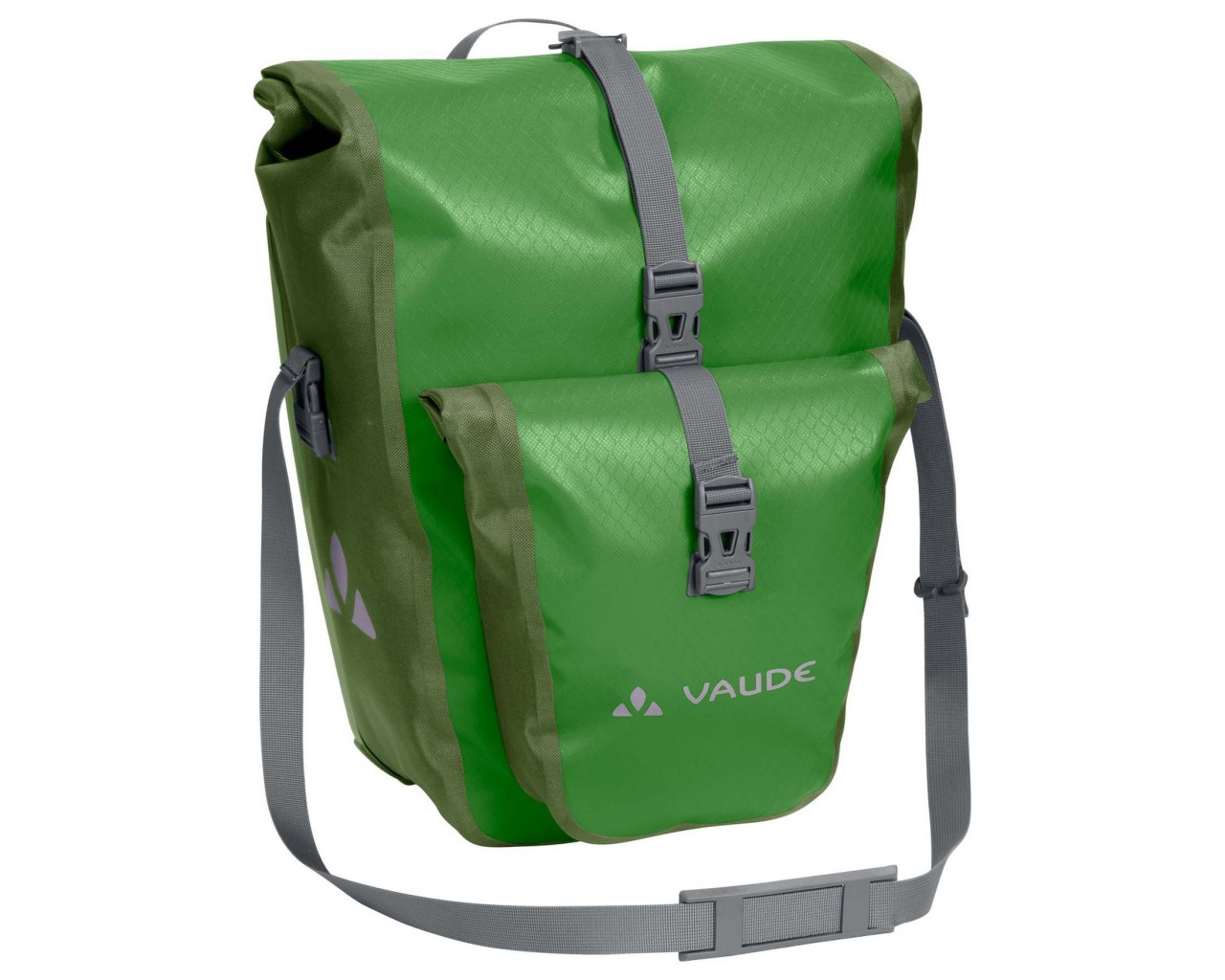 Vaude Aqua Back Plus Single - 25.5 litres waterproof pannier PVC-free (single bag) | parrot green