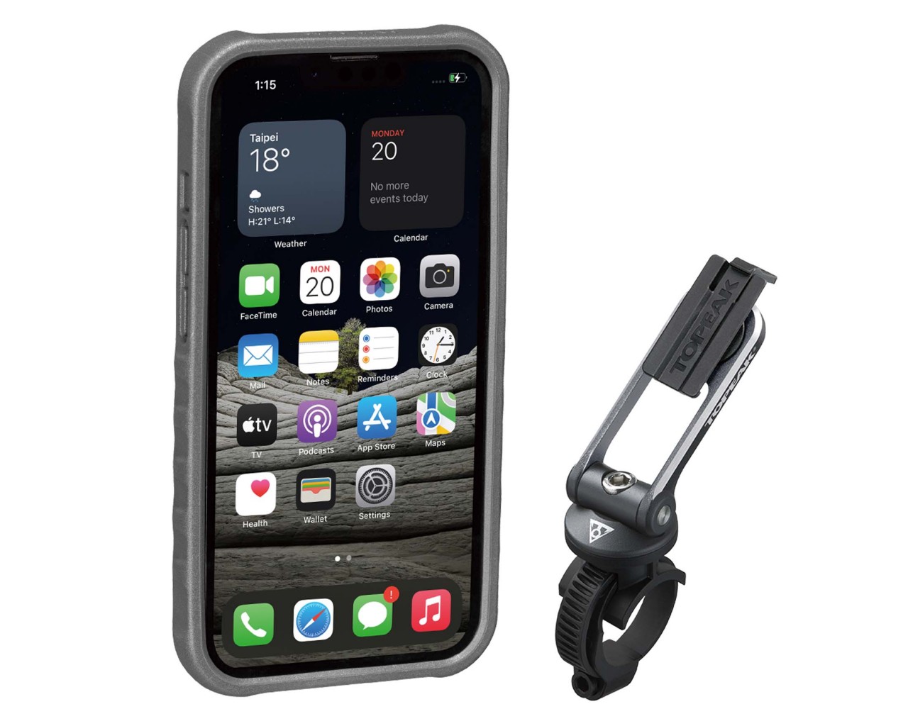 Topeak RideCase for iPhone 13 Pro with Mount | black-grey