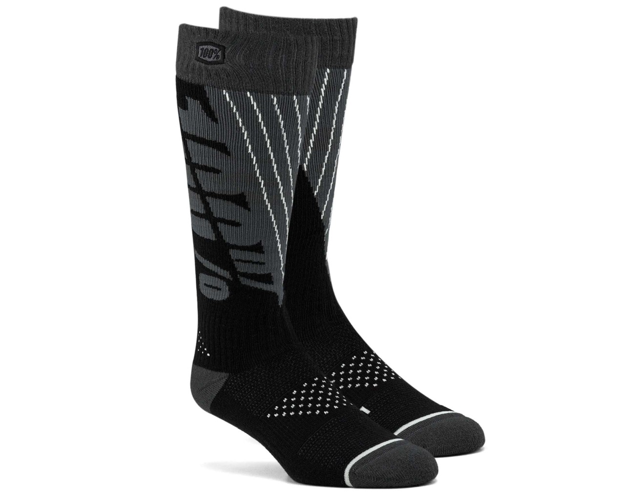 100% Torque Comfort Moto Socks | black-steel grey
