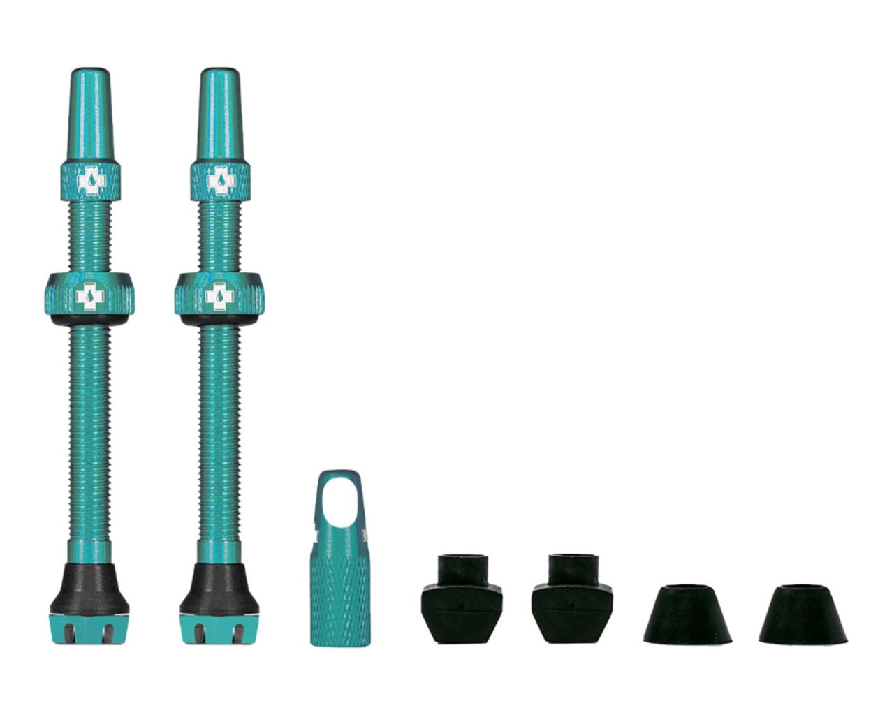 Muc-Off Tubeless Ventil-Kit V2 Universal für MTB & Rennrad | turquoise