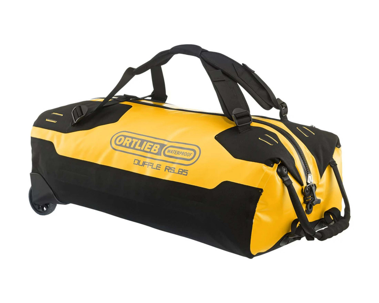 Ortlieb Duffle RS - 85 Liter wasserdichte Reisetasche mit Rollen | sun yellow