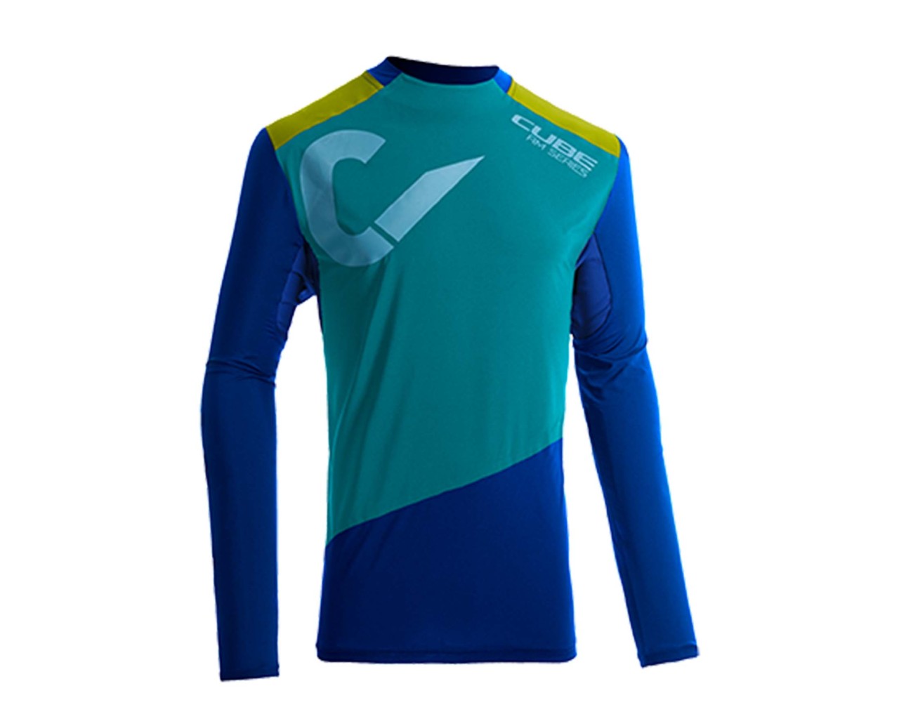 Cube AM Round-Neck Jersey Long sleeve | blue n lime