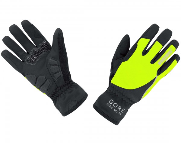 Gore Bike Wear POWER WINDSTOPPER Soft Shell LADY Handschuhe Road ambitioniert | black-neon yellow