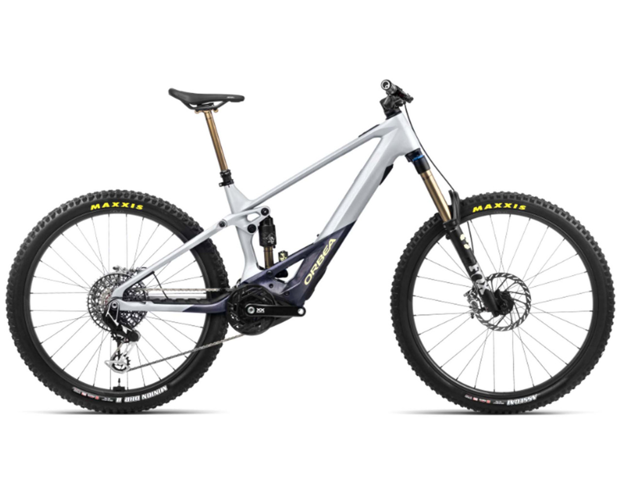 Orbea Wild M-LTD - Carbon MTB Fully Pedelec | halo silver-tanzanite carbon view