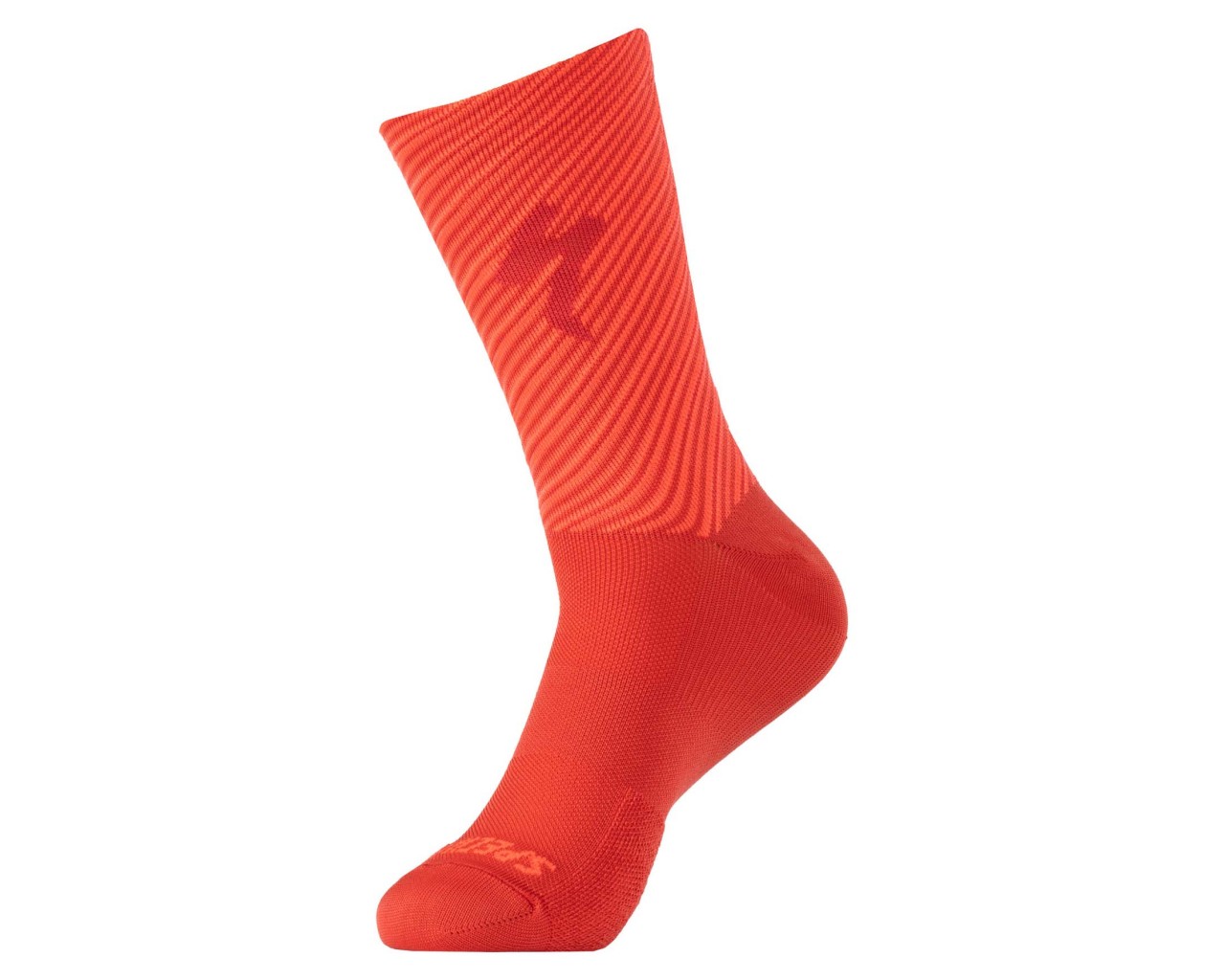 Specialized Soft Air Road Tall Socks | flo red-rocket red stripe