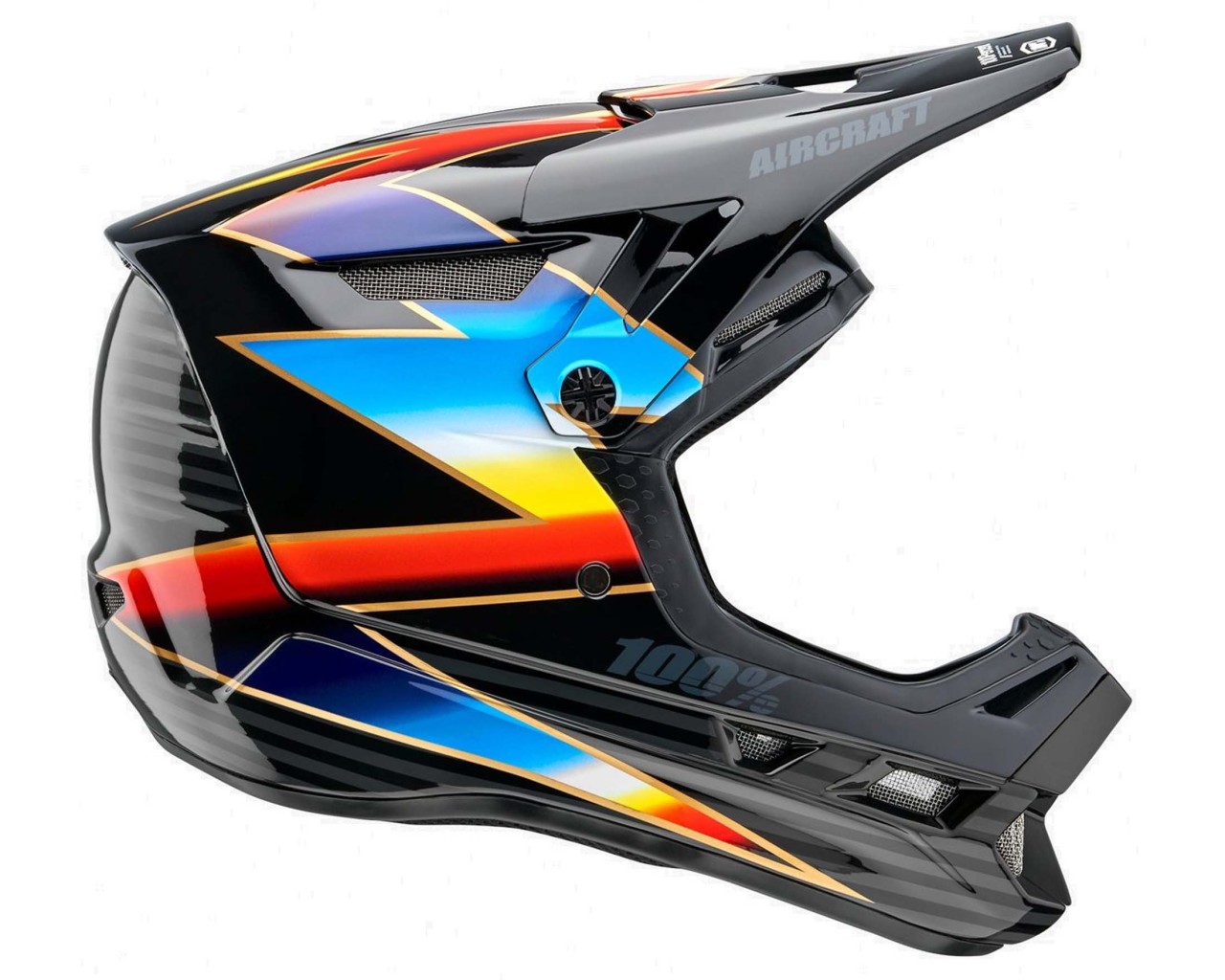 100% Aircraft DH Composite Helm | knox-black