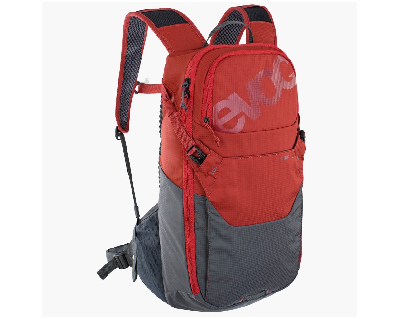 Evoc Ride 12 litres Bike Backpack | chili red-carbon grey