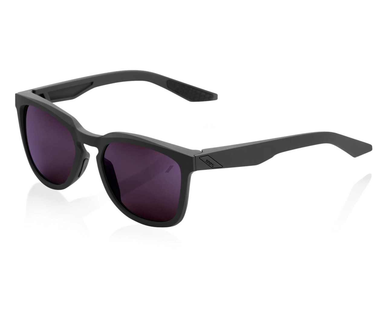 100% Hudson Smoke Lens - Sunglasses | soft tact midnight mauve