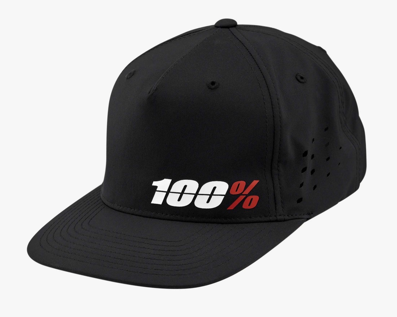 100% Ozone Snapback Hat | black
