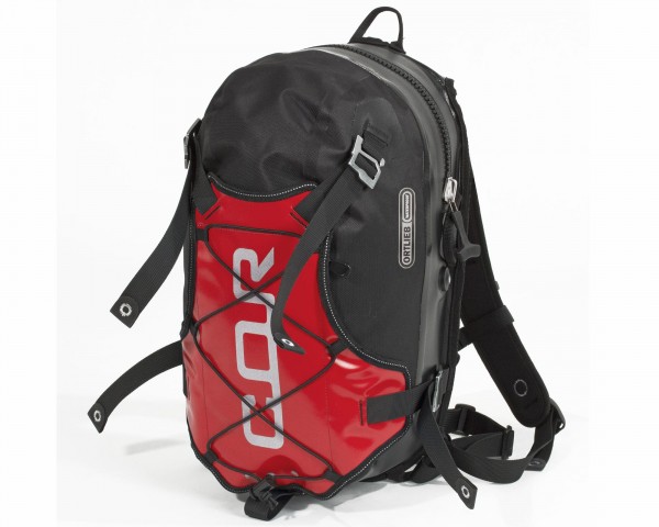 Ortlieb Cor 13 wasserdichter Rucksack | schwarz-rot