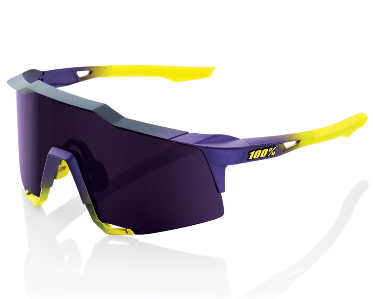 100% Speedcraft - Smoke Lens Sports Sunglasses | matte metallic digital brights