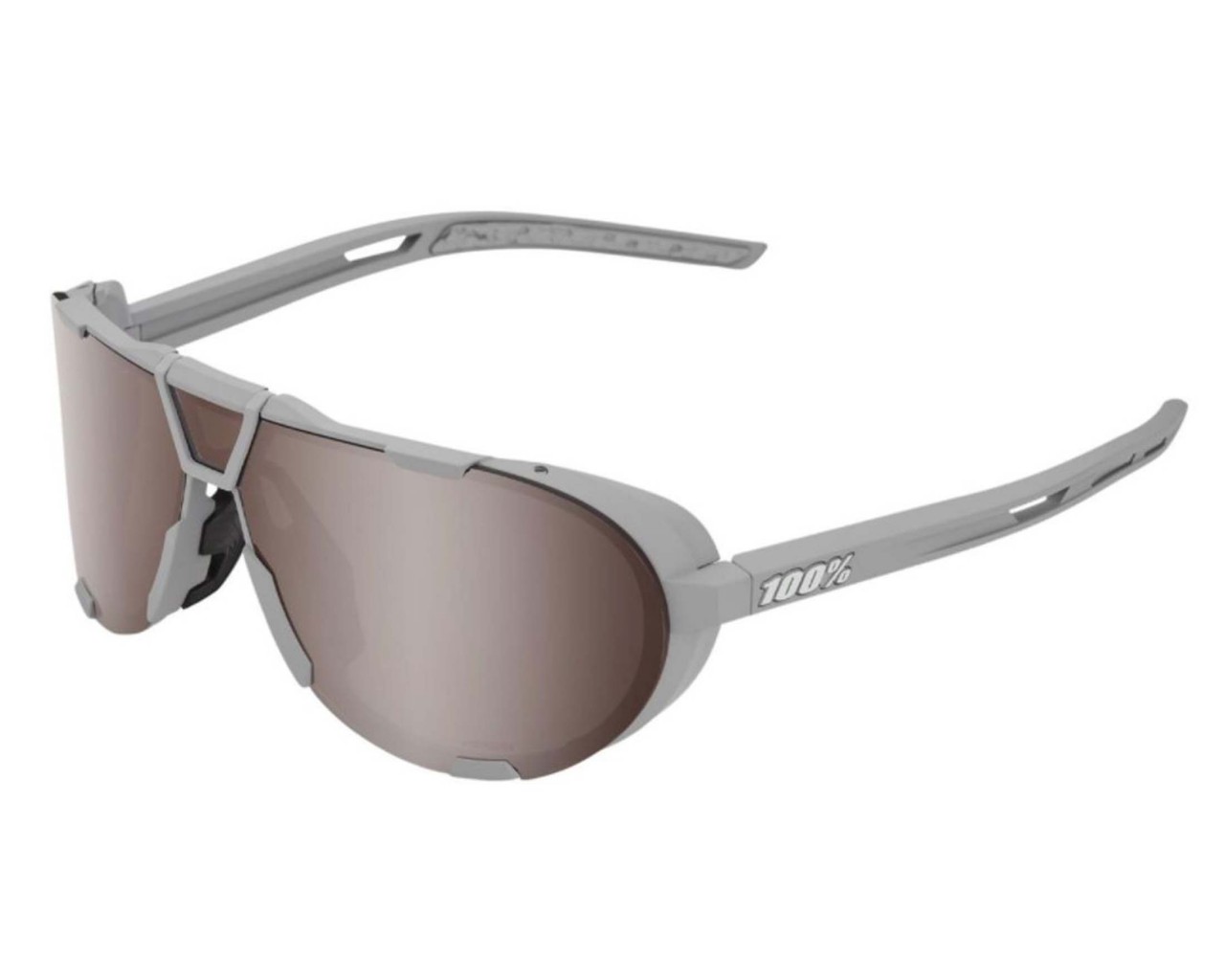 100% Westcraft HiPER Mirror Lens - sports sunglasses | soft tact cool grey