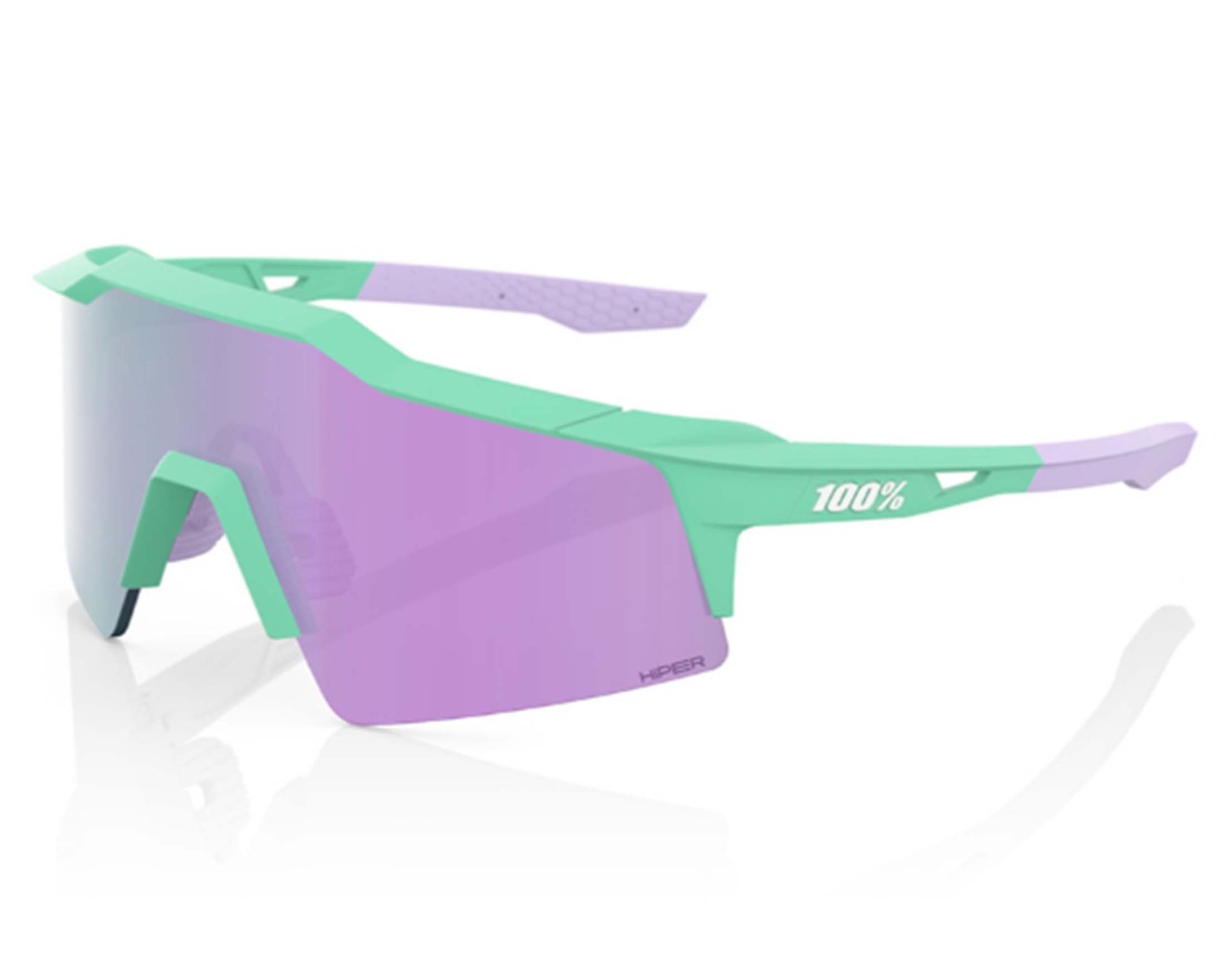 100% Speedcraft SL - HiPER Mirror Lens Sports Sunglasses | soft tact mint