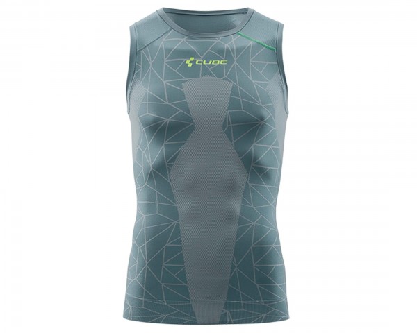 Cube Funktionsunterhemd Race Be Cool ärmellos | grey n green
