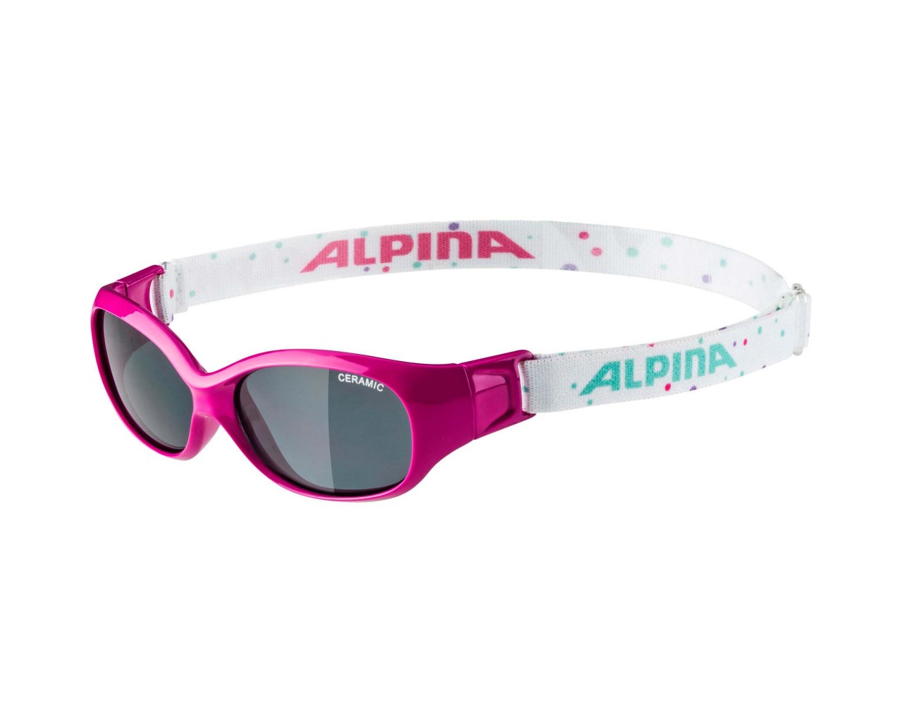 Alpina Sports Flexxy Kinder Sonnenbrille | pink dots