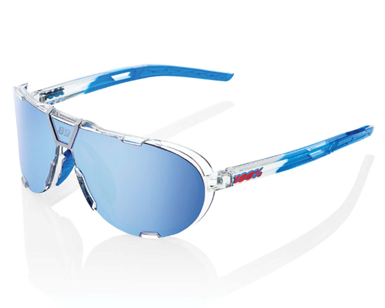 100% Westcraft+ HiPER Spiegelglas Sport-Sonnenbrille | Jorge Martin SE polished clear