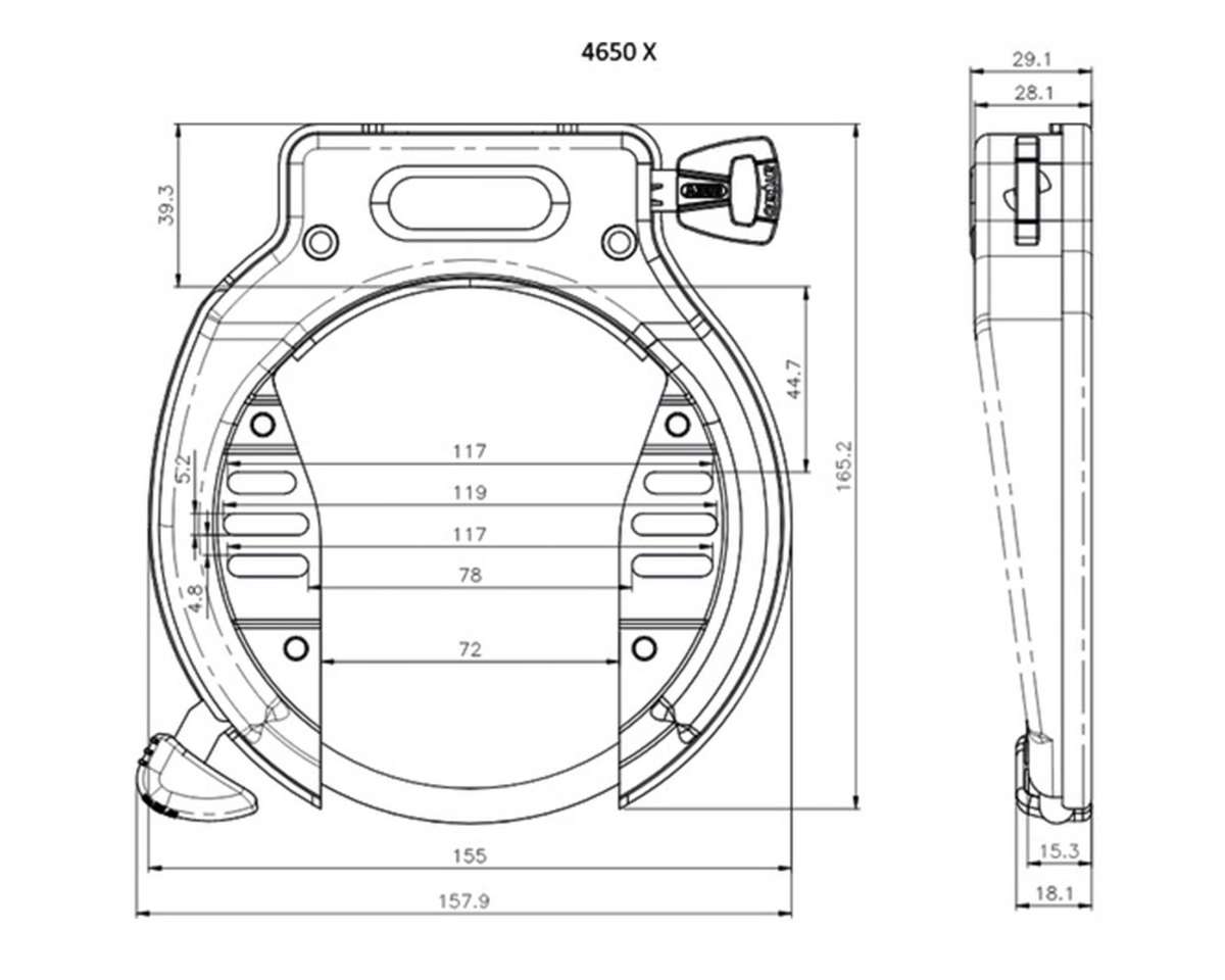 Abus Frame Lock Amparo 4650X NR OE Security Level 9 black Frame