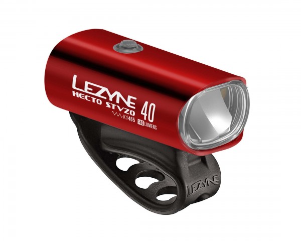 Lezyne Hecto StVZO 40 Lux Fahrradbeleuchtung | rot-glänzend