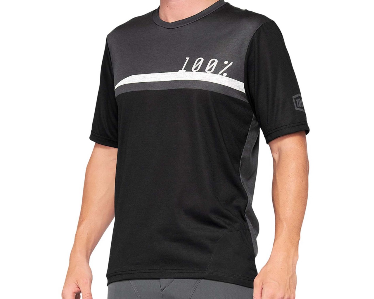 100% Airmatic Jersey (SP21) short sleeve | black-charcoal