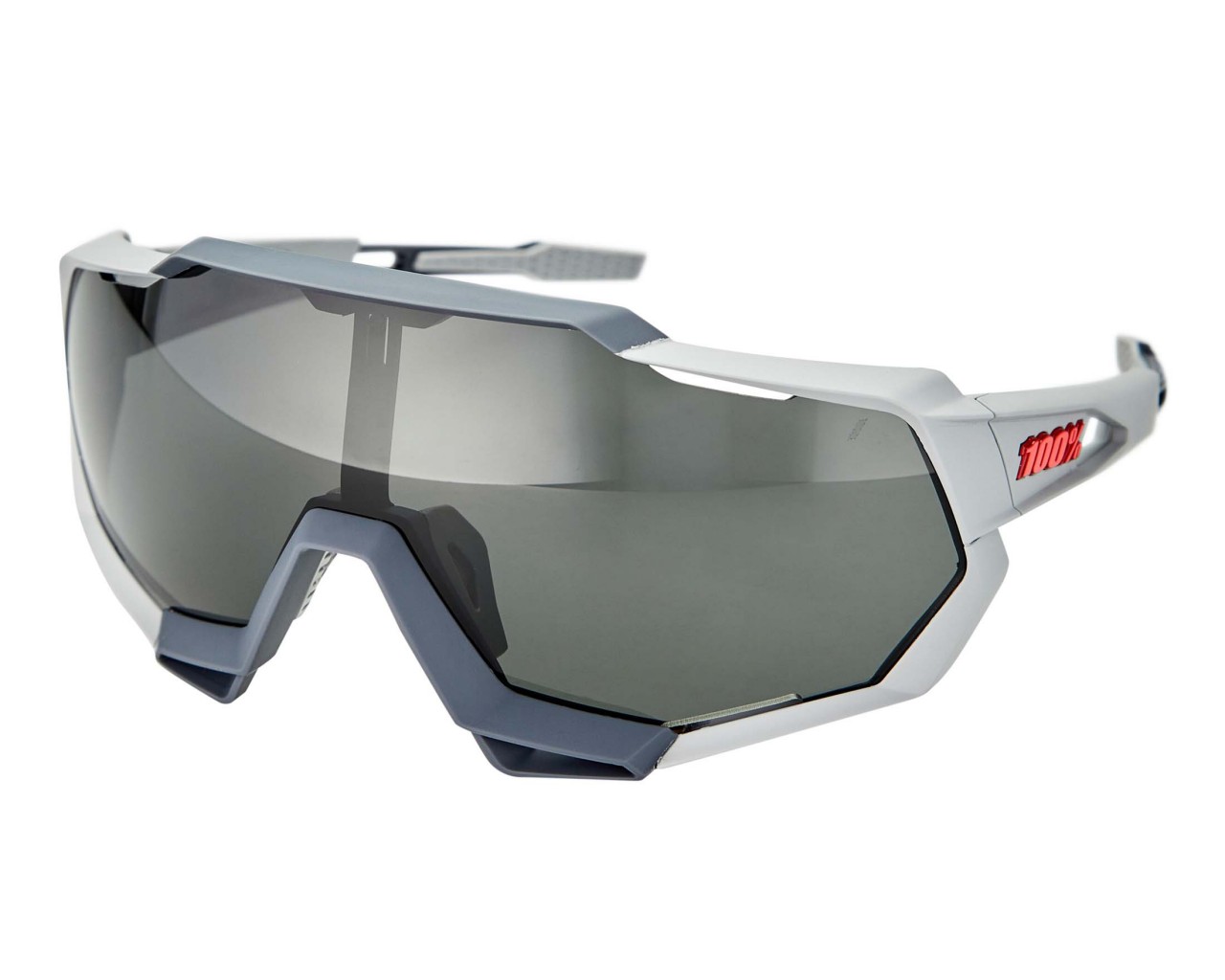 100% Speedtrap - Smoke Lense Sportbrille | soft tact stone grey