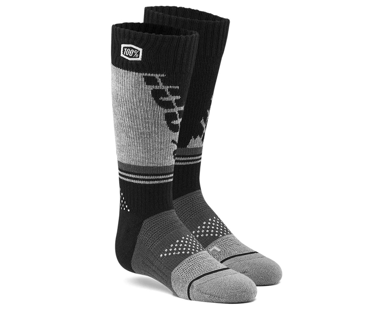 100% Torque Comfort Moto Socks | black-grey
